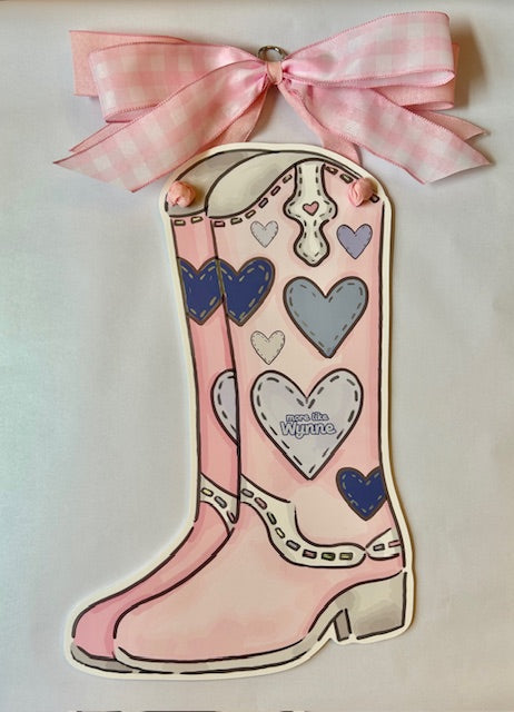 "More Like Wynne" Custom Boot Door Hanger